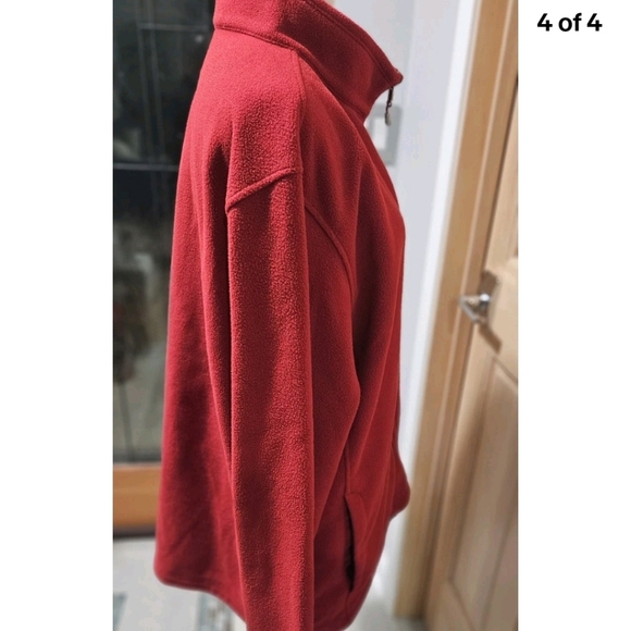 The North Face Plush Fleece Red Grey Casual Lightweight Full Zip Jacket Men's XL - Picture 4 of 4